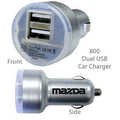 Superior USB Dual Port Car Charger- Silver